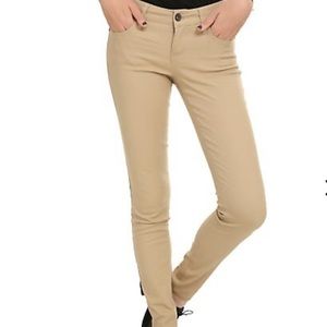 Khaki skinny jeans